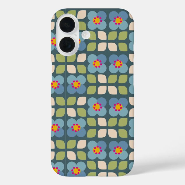 FLORA BLUSH - Botanischer iPhone-Fall iPhone 16 Hülle (Rückseite)