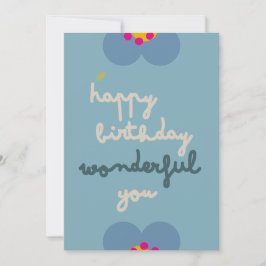 FLORA BLUSH - Carte d'invitation florale d'anniver
