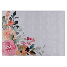 Flora-Blütenblätterbrett Schneidebrett