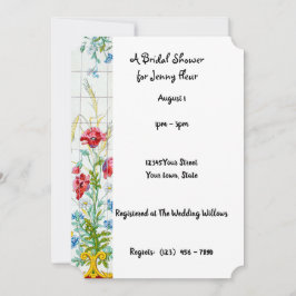 Flora Bridal Dusche Einladung