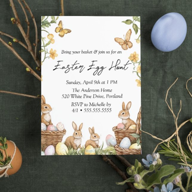 Flora Bunnies und Eier Ostereierjagd Einladung (Von Creator hochgeladen)