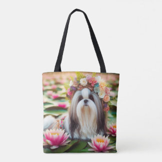 Flora Elegante am Wasser" Leinwand Tasche