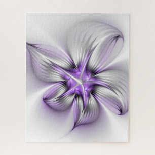 Flora Elegante Modernes Abstraktes Violett Fraktal