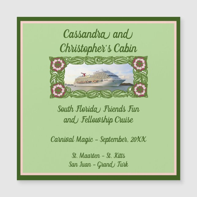 Flora-Fauna-Flora-Türmarkierung 2 Magnetkarte (Vorderseite)