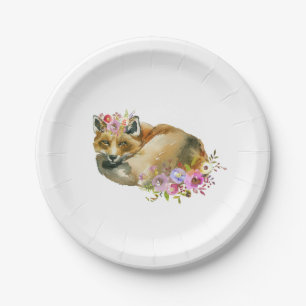 Flora Fox Pup Baby-Party Pappteller