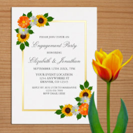 Flora-Gold-Frame-Engagement Folieneinladung