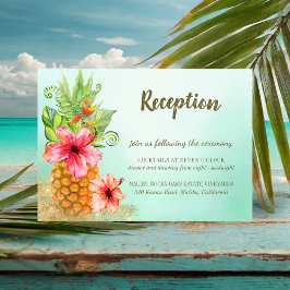 Flora-Hochzeitsempfehlung für tropische Ananas Begleitkarte
