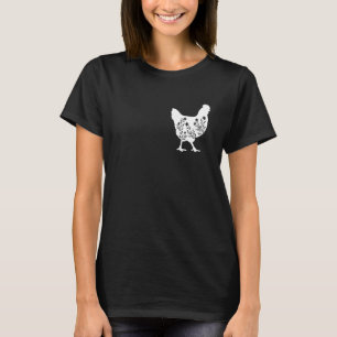 Flora Hühnerfarm Landwirtschaftliches Leben Frauen T-Shirt