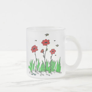 Flora in der Gras-mattierten Tasse