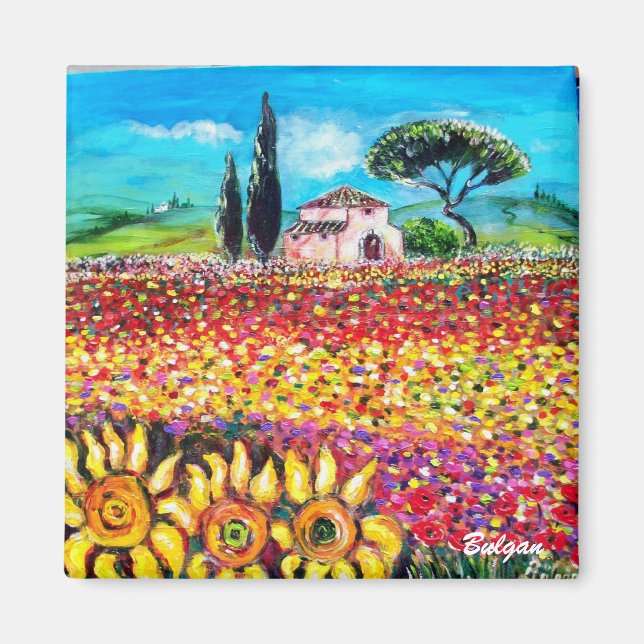 FLORA IN DER TUSKANIE/ Felder, Pfeffer und Sonnenb Magnet (Vorne)