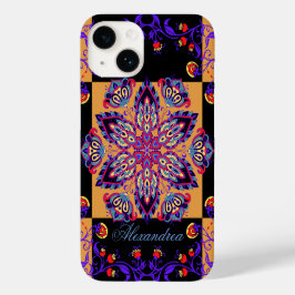 Flora Mehndi Kunst, Violettwelt Case-Mate iPhone 14 Hülle