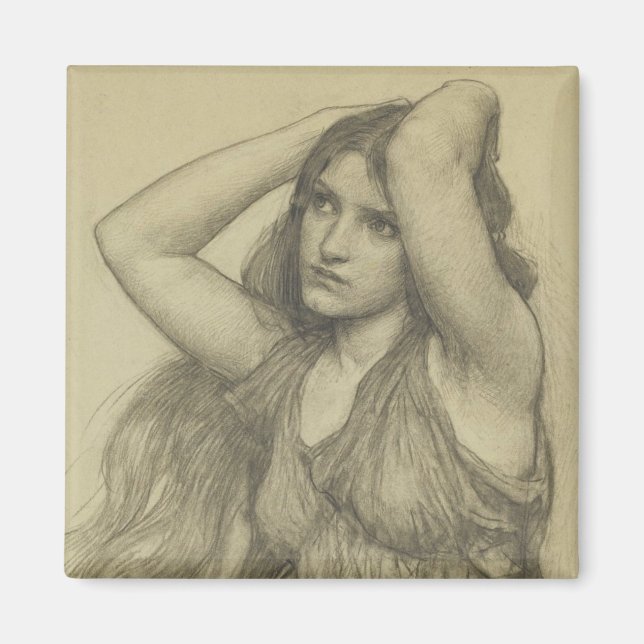 Flora mit langer Haare Magnet (Vorne)