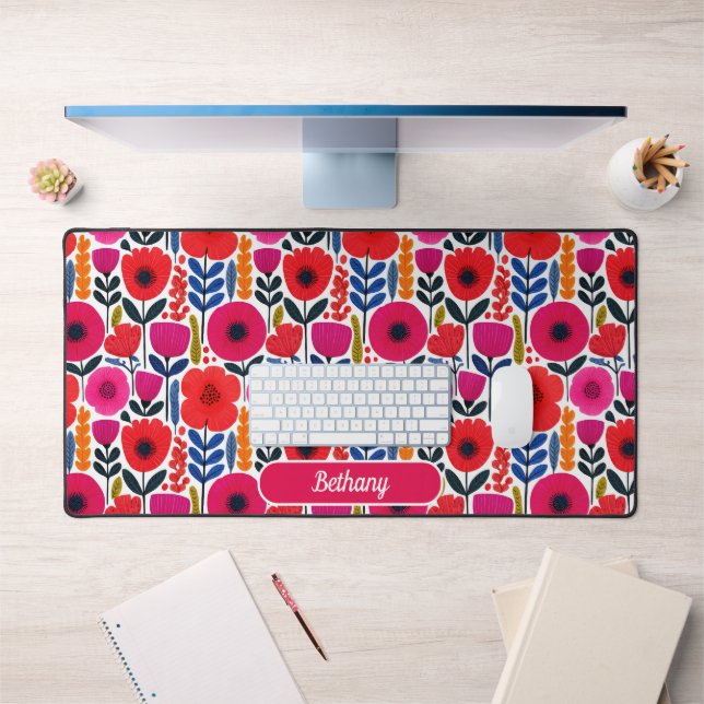 Flora-Muster BOHO ästhetischer Name Schreibtischunterlage (Büro 1)