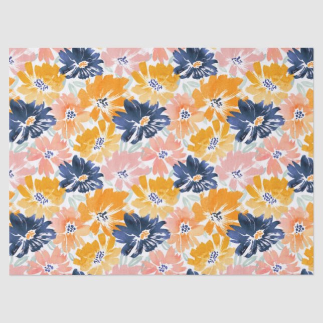 Flora-Muster für die hintere Farbe Seidenpapier (Vorderseite)
