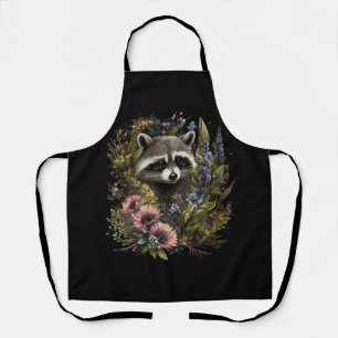 Flora Raccoon Spring Nature Raccoon Liebhaber Cott Schürze