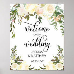 Flora-Rosa-Hochzeitsszengel Poster