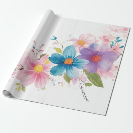 Flora-Symphonie Watercolor Geschenkpapier