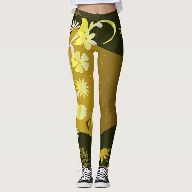 Flora the Goddess of Flowers Leggings (Vorderseite)