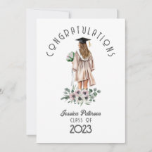 Flora und Fauna Brünett Girl Herzlichen Glückwunsc