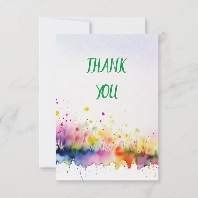 Flora und Fauna Dankeskarte (Vorderseite)