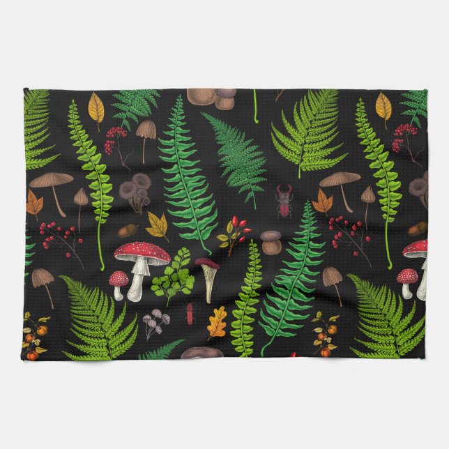 Flora und Fauna im Forstland Geschirrtuch (Horizontal)