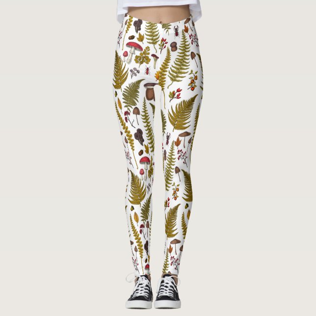 Flora und Fauna im Waldgebiet 2 Leggings (Vorderseite)