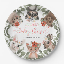 Flora und Fauna Waldtiere Freunde des Waldes Babyd Pappteller