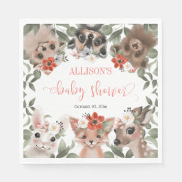 Flora und Fauna Waldtiere Freunde des Waldes Babyd Serviette