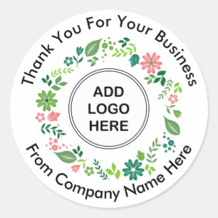 Flora und Fazilität für Firmenlogos Danke Stickers