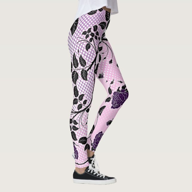 Flora und Polka Dots Leggings (Rechts)