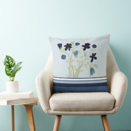 Flora und Streifen Kissen