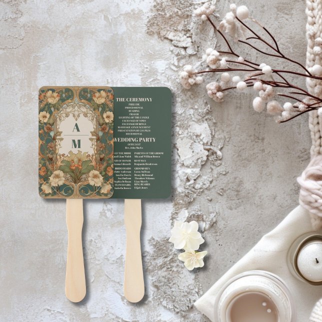 Flora Vintage Jugendstil-Hochzeit Fächer (Von Creator hochgeladen)