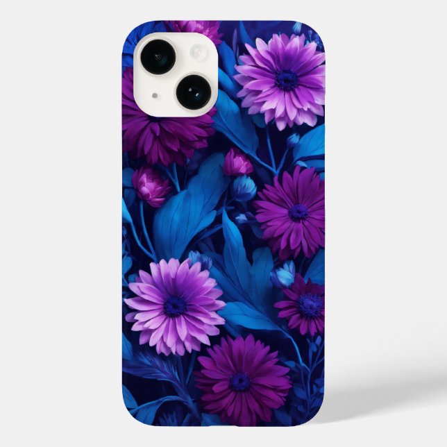 FloraBloom: Eleganter iPhone-Fall mit Flora Case-Mate iPhone 14 Hülle (Rückseite)