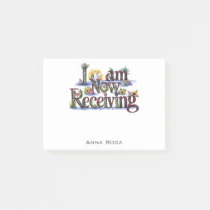 *~* Floral 21 ICH ERHALTE JETZT AP85 Manifesting Post-it Klebezettel