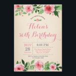 Floral 30. Geburtstag Einladung Pink Wasserfarbe<br><div class="desc">Floral 30. Geburtstag Einladung Pink Wasserfarbe Blume. Erwachsener Geburtstag. Frauen Tagesschlag einladen Rosa Blume Floral. Vintag. 13. 15. 16. 18. 20. 21. 30. 40. 50. 60. 70. 80. 90. 100. jedes Alter. Für weitere Anpassungen klicken Sie bitte auf die Schaltfläche "Anpassen" und verwenden Sie unser Designwerkzeug, um diese Vorlage zu...</div>