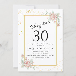 Floral 30e anniversaire Invitation