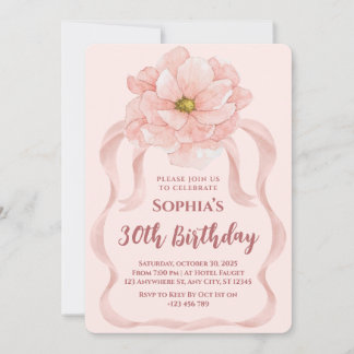 Floral 30e anniversaire Invitation