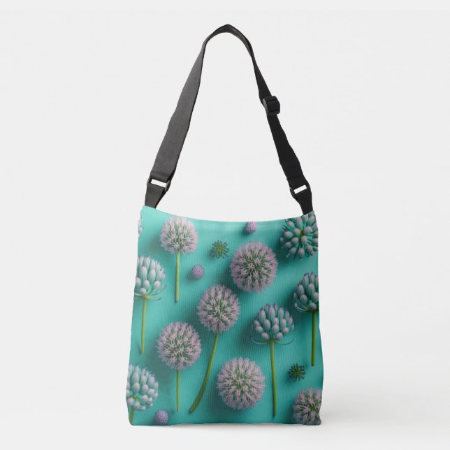 Floral 3D Muster Tragetaschen Mit Langen Trägern (Vorderseite)