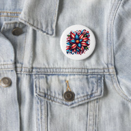 Floral 4. Juli Button