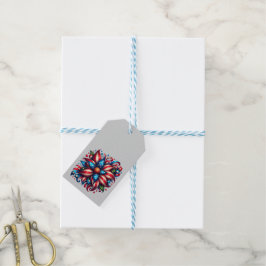 Floral 4. Juli Geschenkanhänger