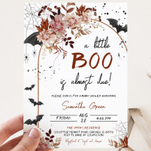 Floral A Little Boo Baby Dusche
