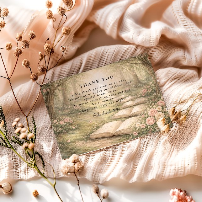 Floral A New Chapter Bridal Shower Dankeskarte (Von Creator hochgeladen)