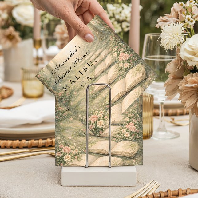 Floral A New Chapter Bridal Shower Serviette (Von Creator hochgeladen)