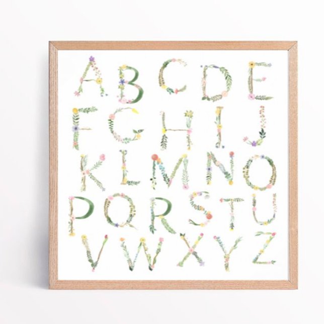Floral ABC Alphabet Kinderzimmer Art Poster (Von Creator hochgeladen)