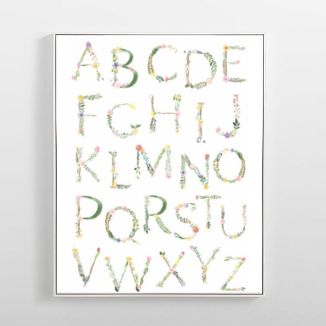 Floral ABC Alphabet Kinderzimmer Art Poster (Von Creator hochgeladen)