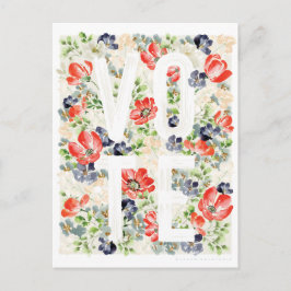 Floral Abstimmung Postkarte