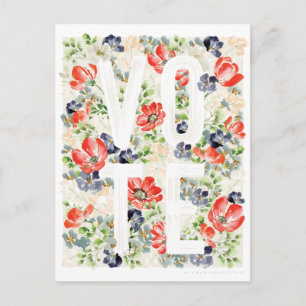 Floral Abstimmung Postkarte
