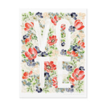 Floral Abstimmung Postkarte