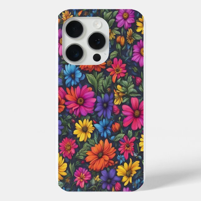 Floral Abstrait #99 - iPhone 15 Pro Coques (Verso)