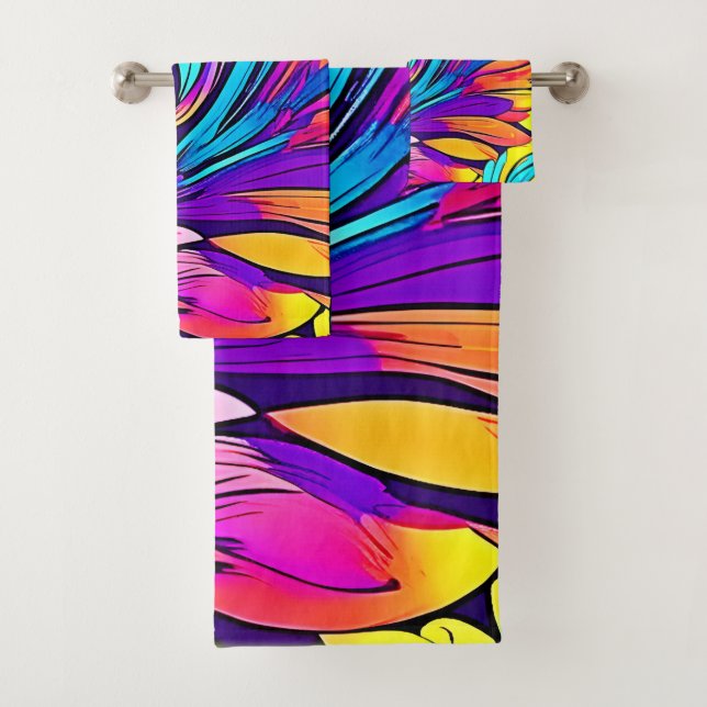 Floral Abstrait vibrant (En situation)